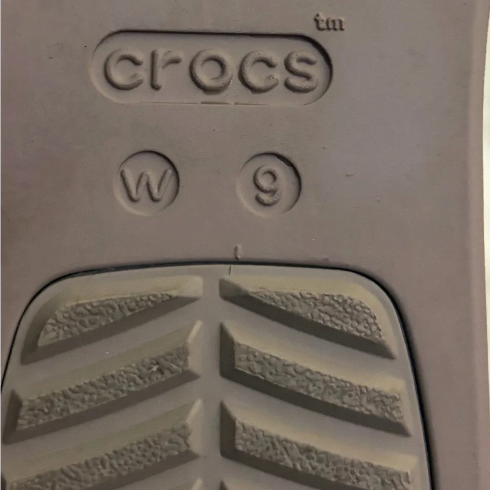 CROCS Brooklyn Pink‎ and Tan Slide Wedge Sandals Sz 9
